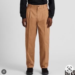 Uniqlo U Wide Fit Trousers Tan